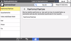 Operation panel screen illustration