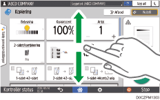Operation panel screen illustration