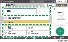 Operation panel screen illustration
