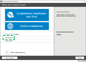 Abbildung Treiberbildschirm