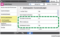 Abbildung Bedienfeld-Display