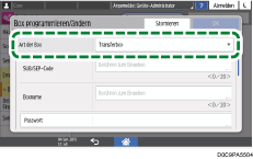 Abbildung Bedienfeld-Display