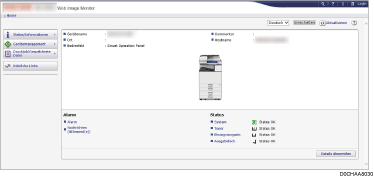 Webbrowser-Bildschirmdarstellung