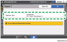 Abbildung Bedienfeld-Display