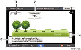 Nummerierte Abbildung Bedienfeld-Bildschirm