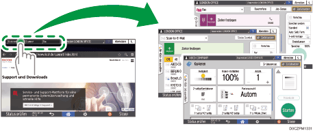 Abbildung Bedienfeld-Display