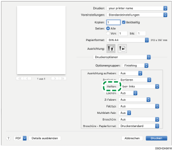 Abbildung Treiberbildschirm