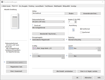 Abbildung Treiberbildschirm