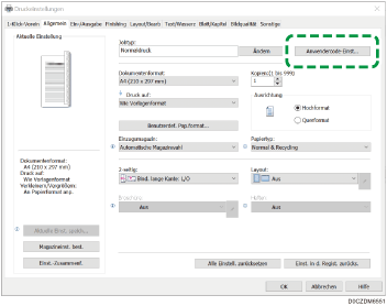 Abbildung Treiberbildschirm