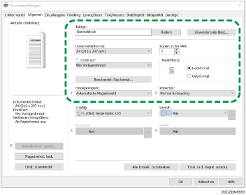 Abbildung Treiberbildschirm