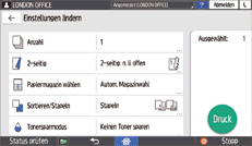 Abbildung Bedienfeld-Display