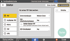 Abbildung Bedienfeld-Display