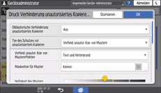Abbildung Bedienfeld-Display