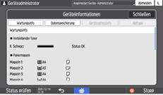 Abbildung Bedienfeld-Display