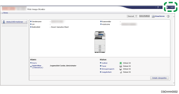 Webbrowser-Bildschirmdarstellung