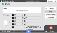 Abbildung Bedienfeld-Display