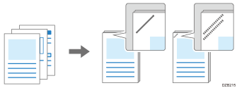 Illustration of stapling copied pages