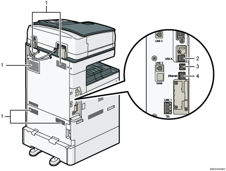 Main unit illustration numbered callout illustration