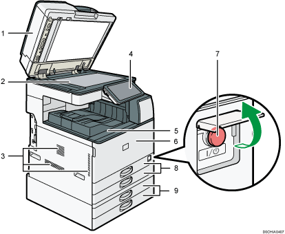 Main unit illustration numbered callout illustration