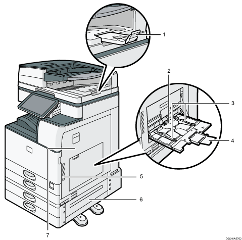 Main unit illustration numbered callout illustration