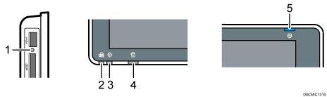 Control panel illustration numbered callout illustration