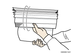 Illustration of fanning sheets