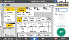 Operation panel screen illustration