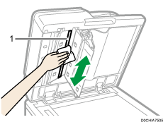 One-pass duplex scanning ADF illustration numbered callout illustration