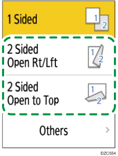 Operation panel screen illustration