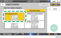 Operation panel screen illustration