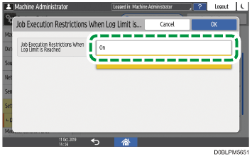 Operation panel screen illustration