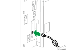 Gigabit Ethernet port illustration numbered callout illustration