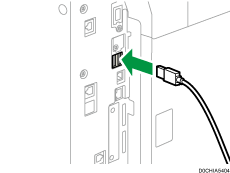 illustration of connecting the USB interfece cable