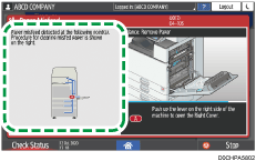 Operation panel screen illustration