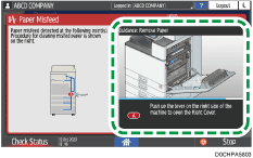 Operation panel screen illustration