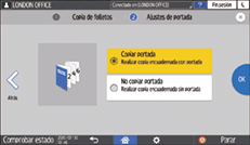 Ilustración de la pantalla del panel de mandos