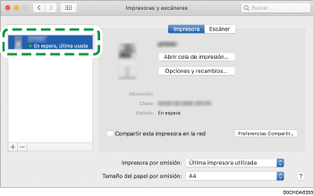 Ilustración de la pantalla del driver