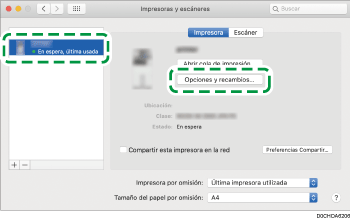 Ilustración de la pantalla del driver