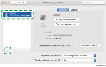 Ilustración de la pantalla del driver