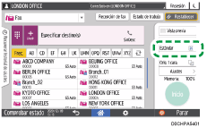 Ilustración de la pantalla del panel de mandos