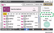Ilustración de la pantalla del panel de mandos