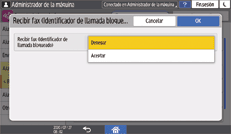 Ilustración de la pantalla del panel de mandos