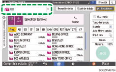 Ilustración de la pantalla del panel de mandos