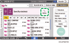 Ilustración de la pantalla del panel de mandos