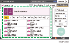 Ilustración de la pantalla del panel de mandos