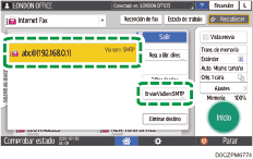 Ilustración de la pantalla del panel de mandos