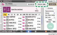 Ilustración de la pantalla del panel de mandos