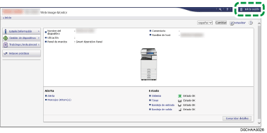 Ilustración de la pantalla del navegador web