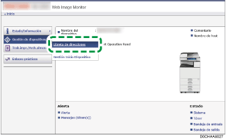Ilustración de la pantalla del navegador web
