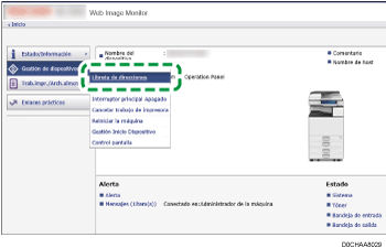 Ilustración de la pantalla del navegador web